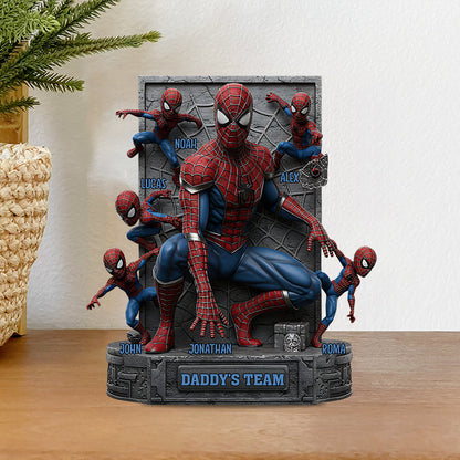 The Best Team - Personalized Father Custom Shaped Acrylic Plaque