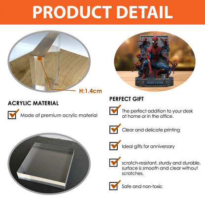 The Best Team - Personalized Father Custom Shaped Acrylic Plaque