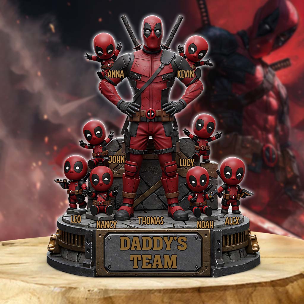 The Best Team - Personalized Father Custom Shaped Acrylic Plaque