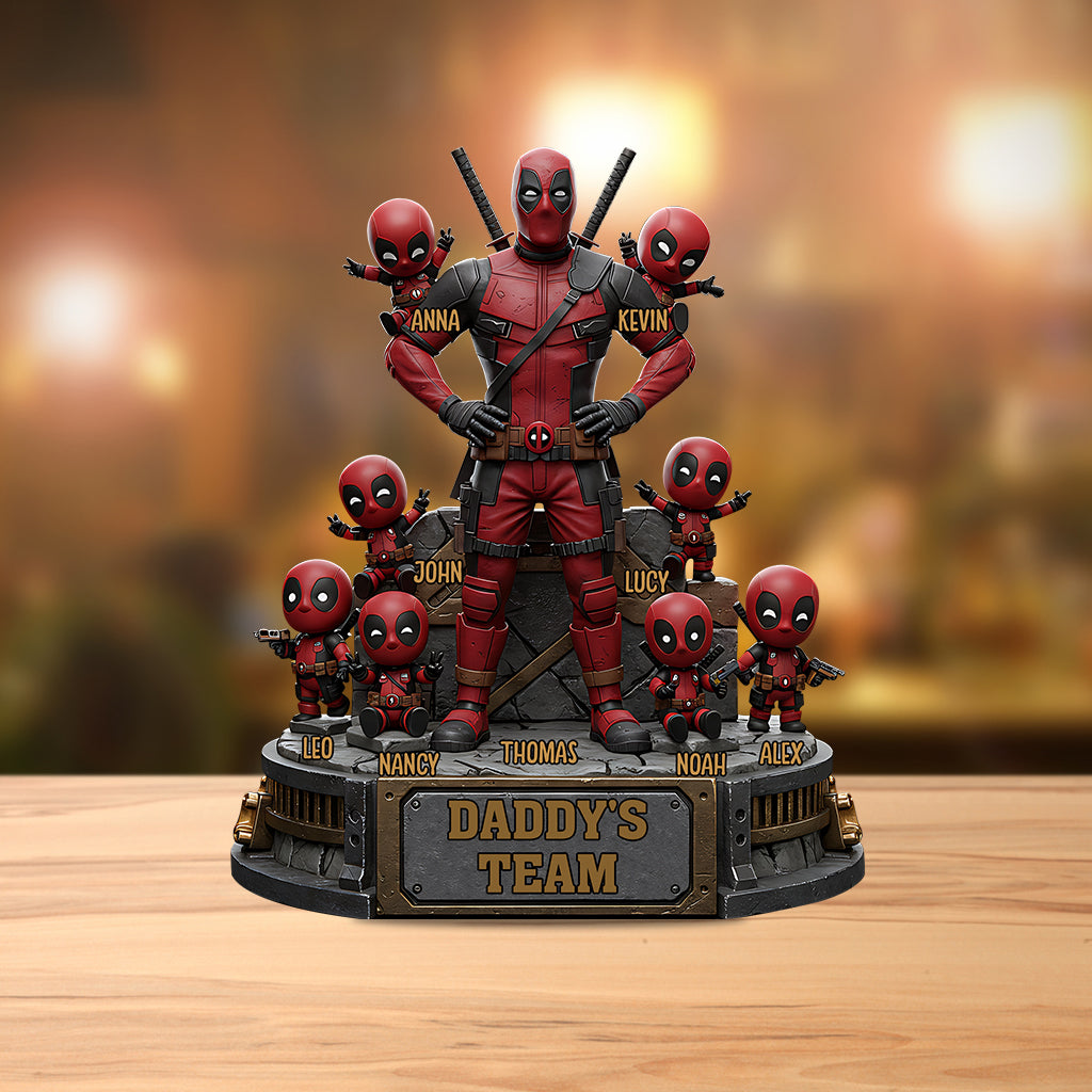 The Best Team - Personalized Father Custom Shaped Acrylic Plaque