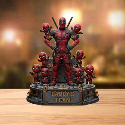 The Best Team - Personalized Father Custom Shaped Acrylic Plaque