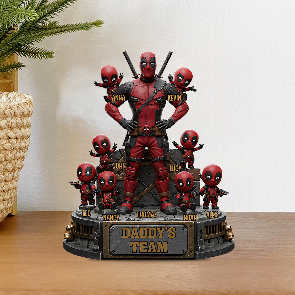 The Best Team - Personalized Father Custom Shaped Acrylic Plaque