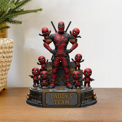 The Best Team - Personalized Father Custom Shaped Acrylic Plaque