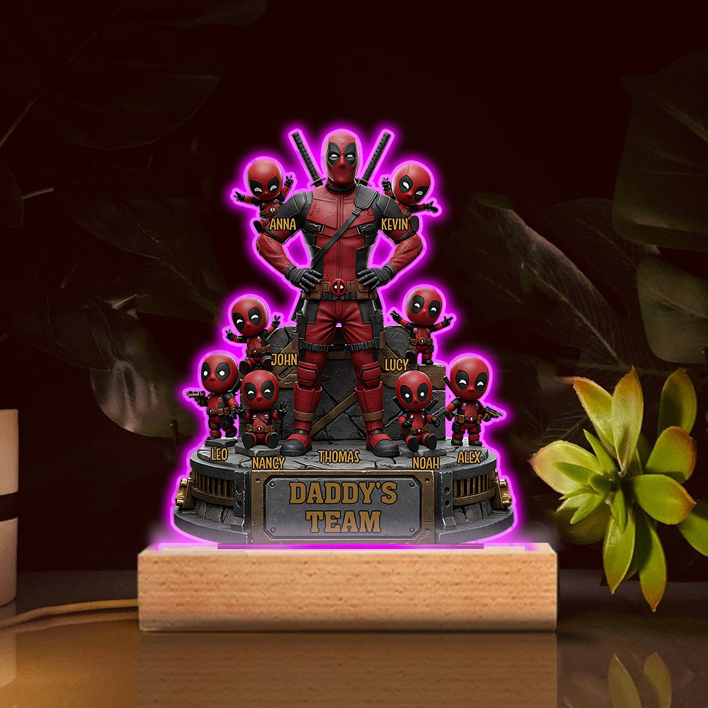 The Best Team - Personalized Father Custom Shaped Acrylic Plaque