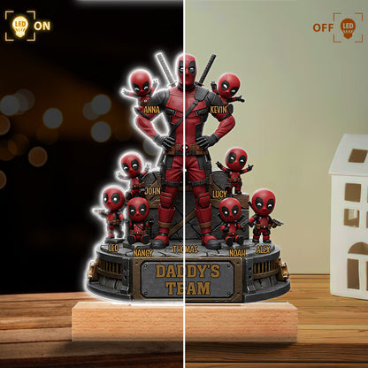 The Best Team - Personalized Father Custom Shaped Acrylic Plaque