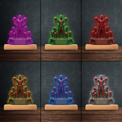 The Best Team - Personalized Father Custom Shaped Acrylic Plaque