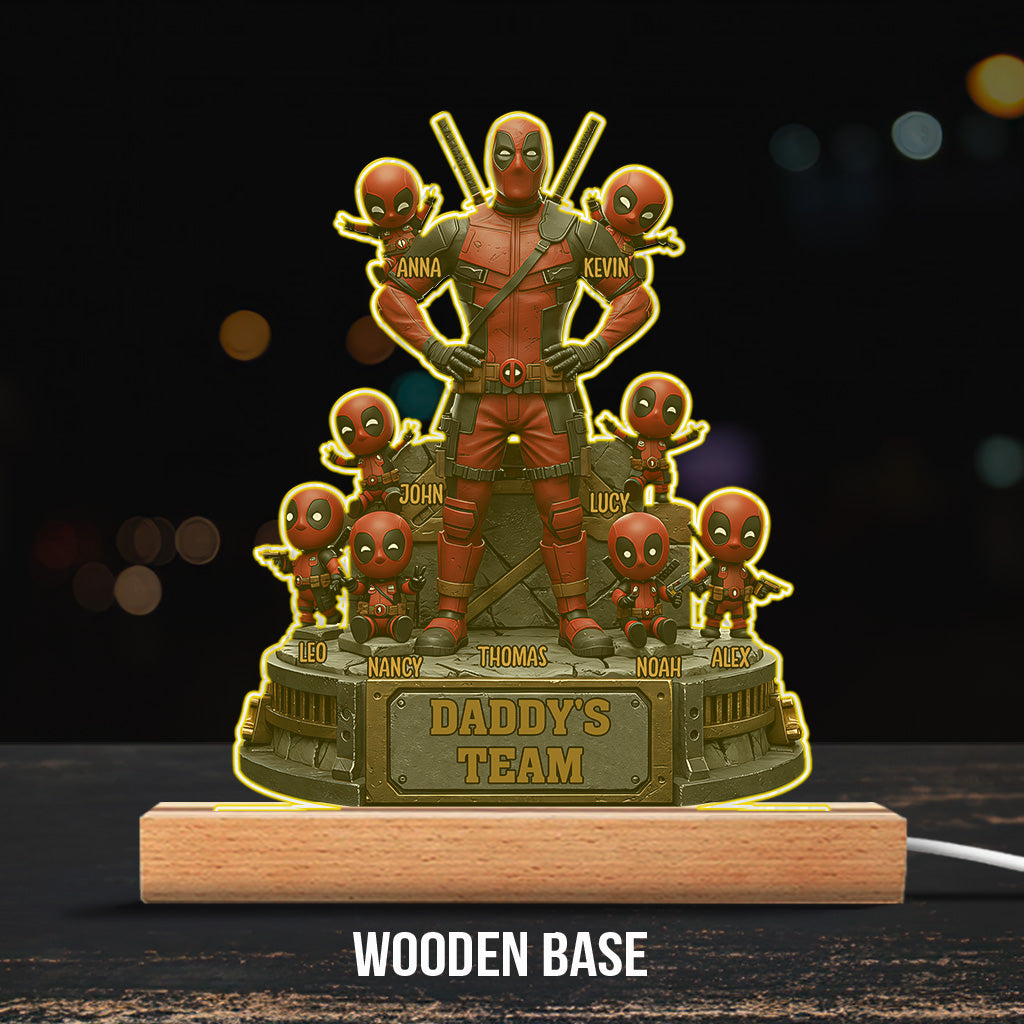 The Best Team - Personalized Father Custom Shaped Acrylic Plaque