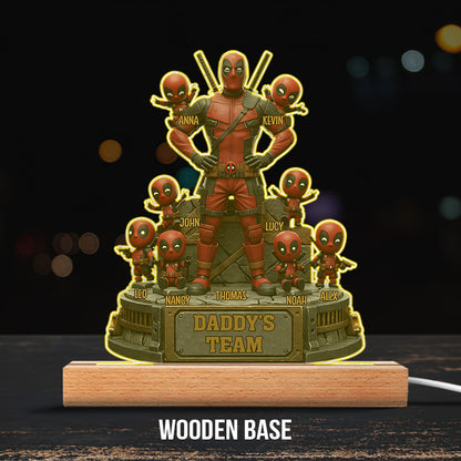 The Best Team - Personalized Father Custom Shaped Acrylic Plaque