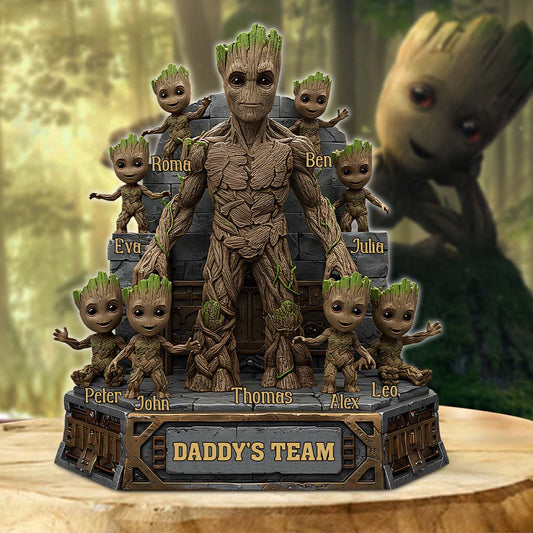 The Best Team - Personalized Father Custom Shaped Acrylic Plaque