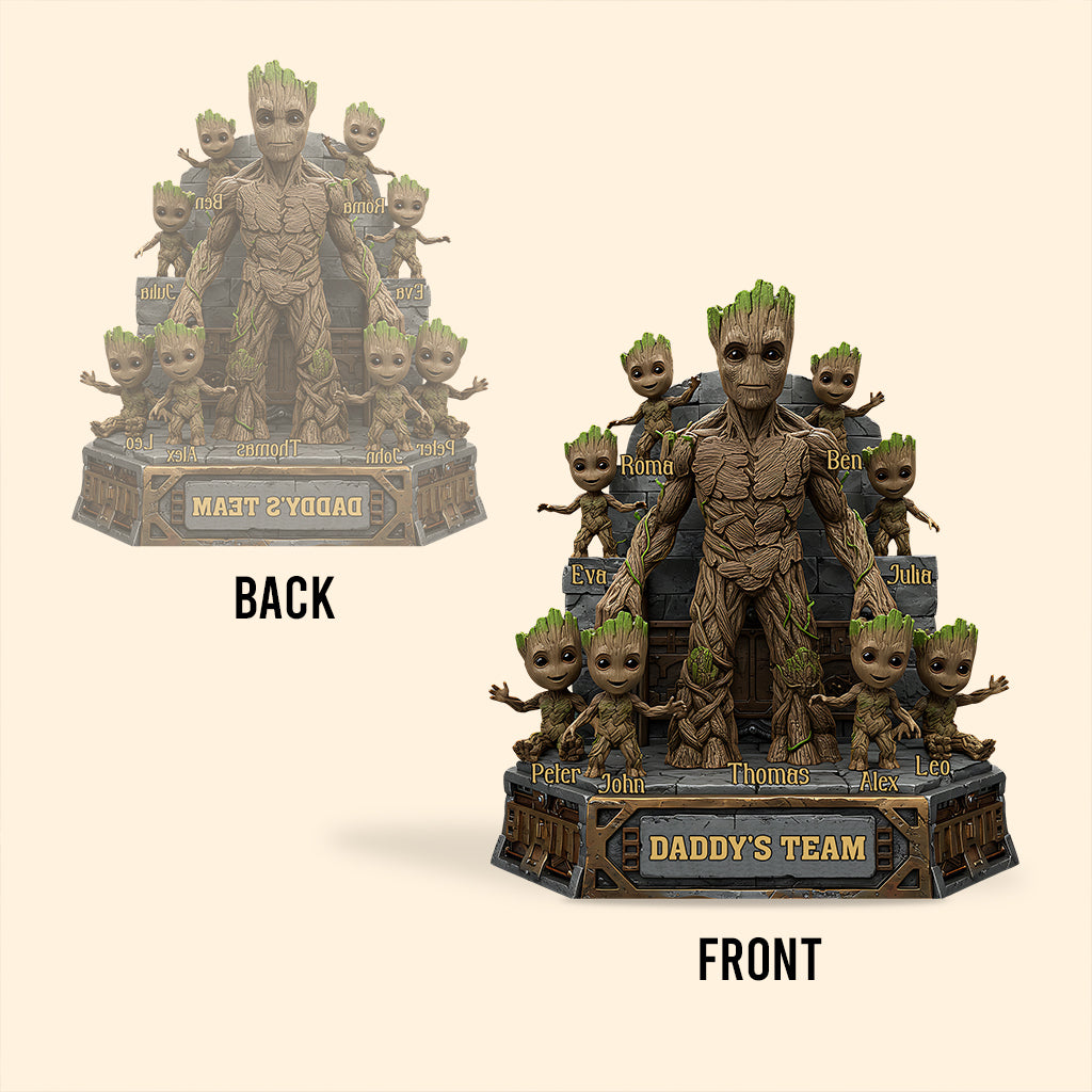 The Best Team - Personalized Father Custom Shaped Acrylic Plaque