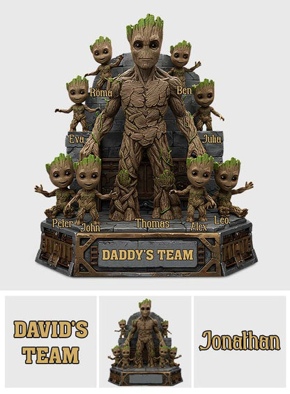 The Best Team - Personalized Father Custom Shaped Acrylic Plaque