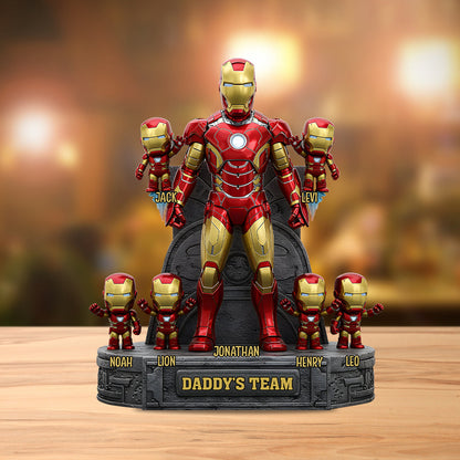 The Best Team - Personalized Father Custom Shaped Acrylic Plaque