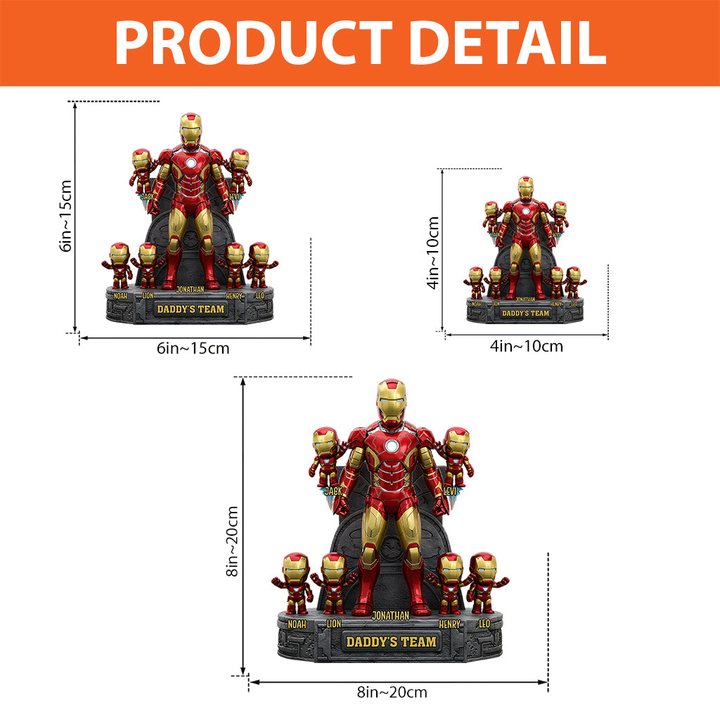 The Best Team - Personalized Father Custom Shaped Acrylic Plaque