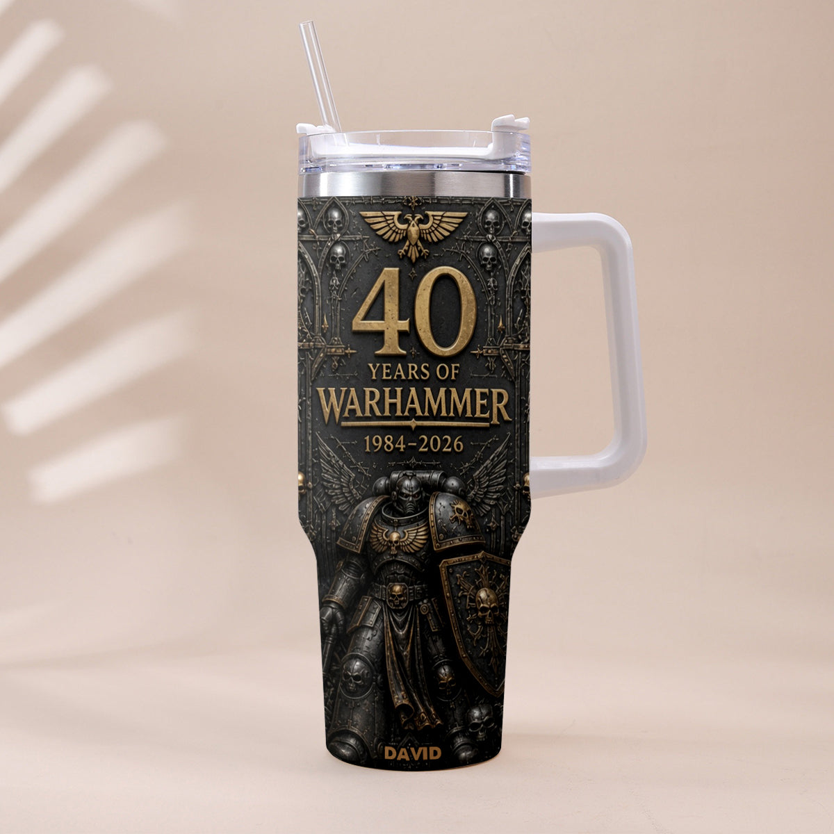40 Years of Eternal Crusade - Personalized Endless War Tumbler With Handle