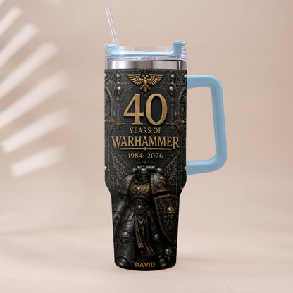 40 Years of Eternal Crusade - Personalized Endless War Tumbler With Handle