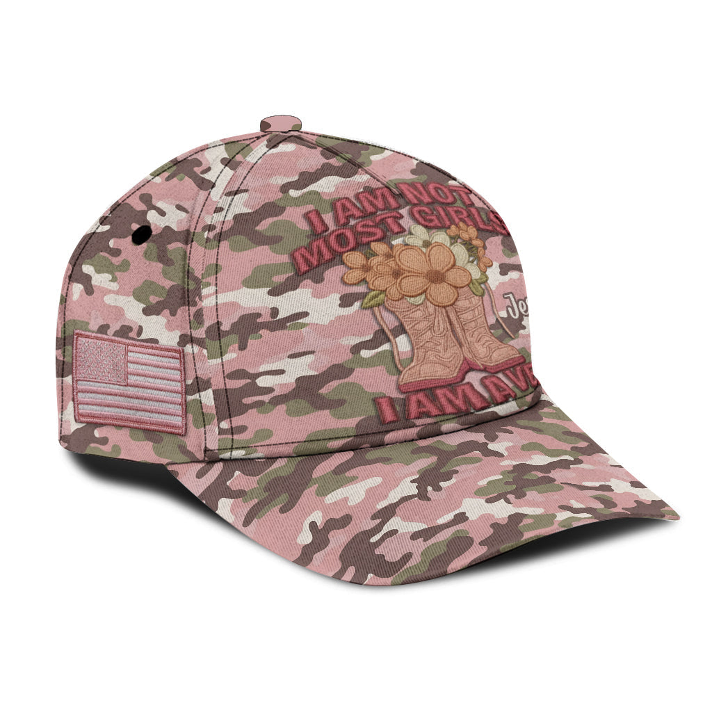 I Am Not Most Girls I Am A Vet Women Veteran - Personalized Veteran Classic Cap