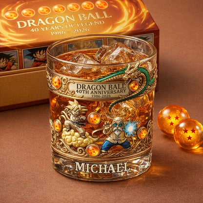Strong Warrior 40th Anniversary - Personalized Seven Balls Whiskey Glass