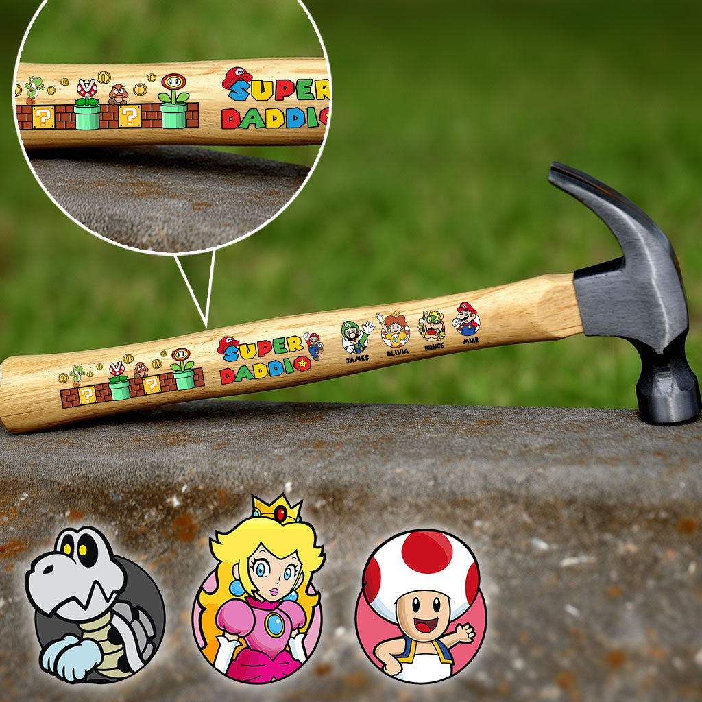 Super Daddio - Personalized Father Wooden Hammer