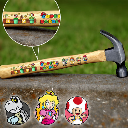 Super Daddio - Personalized Father Wooden Hammer