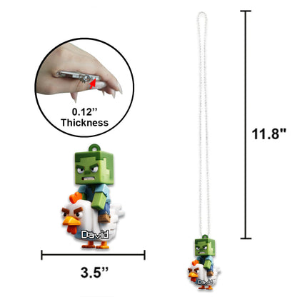 Chicken Jockey! - Personalized Block World Car Ornament