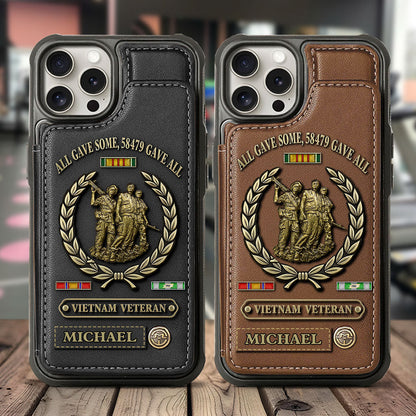 All Gave Some - Personalized Veteran Wallet Phone Case