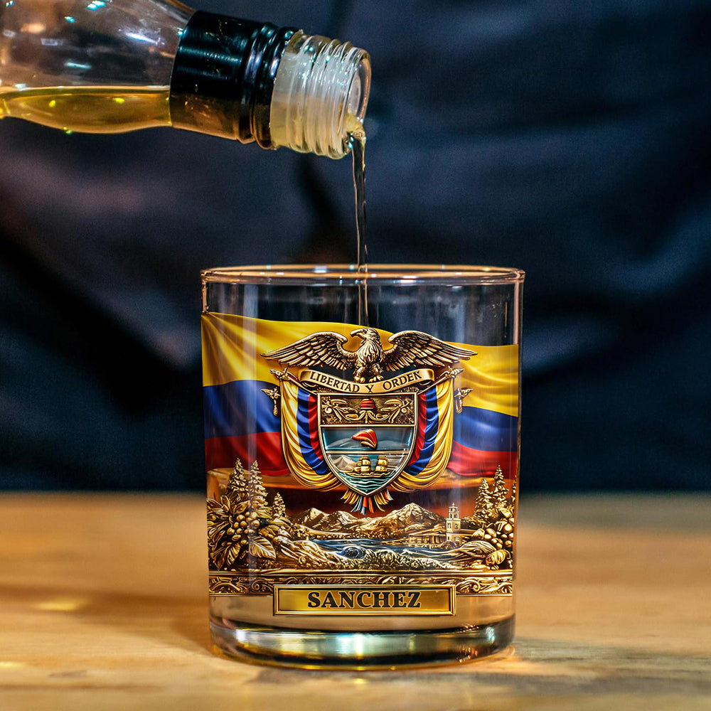 Proud Colombian - Personalized Expats Whiskey Decanter Set