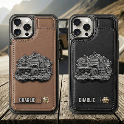 Metallic Off-Road Car - Personalized Car Wallet Phone Case