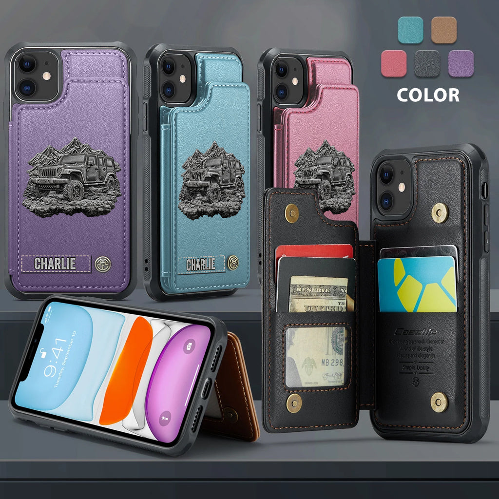Metallic Off-Road Car - Personalized Car Wallet Phone Case
