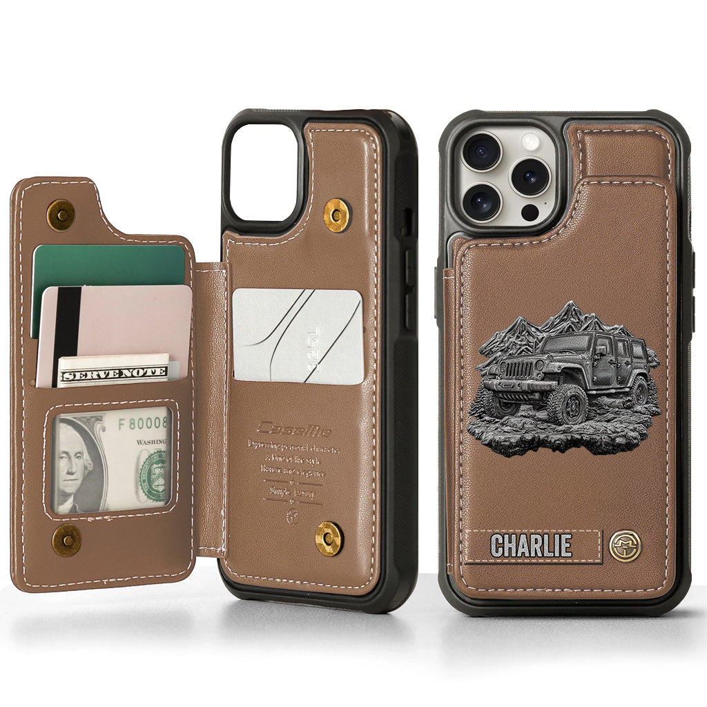 Metallic Off-Road Car - Personalized Car Wallet Phone Case