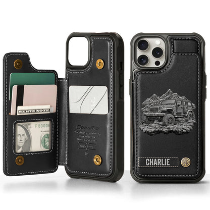 Metallic Off-Road Car - Personalized Car Wallet Phone Case