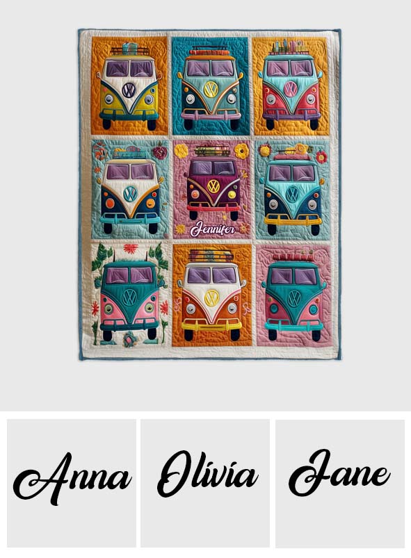 Hippie Caravans - Personalized Hippie Blanket
