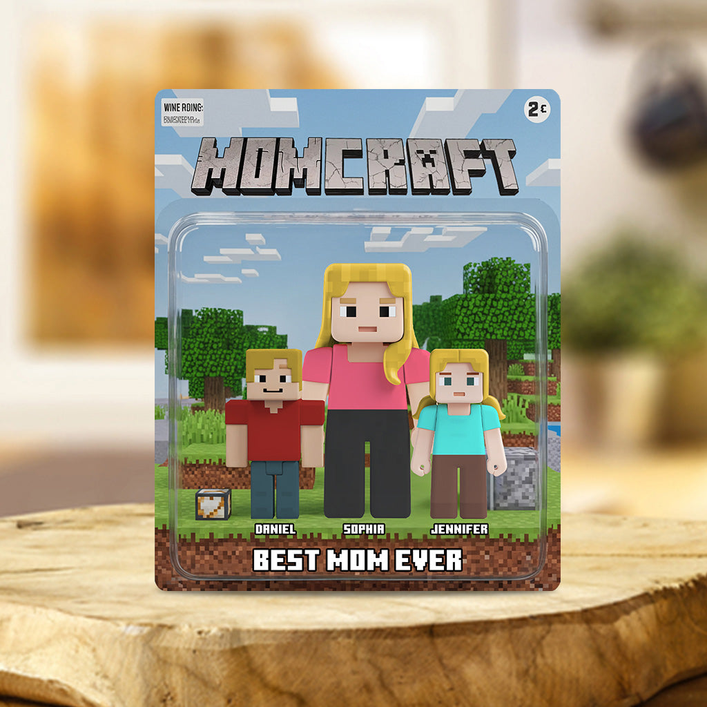 Dadcraft/ MomCraft, Gift For Game Dad/ Mom - Personalized Block World Custom Shaped Acrylic Plaque