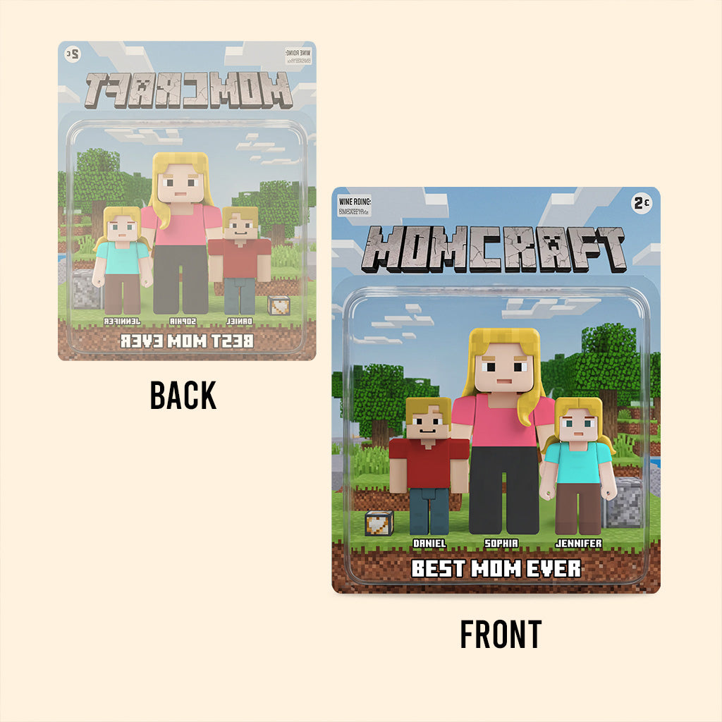Dadcraft/ MomCraft, Gift For Game Dad/ Mom - Personalized Block World Custom Shaped Acrylic Plaque