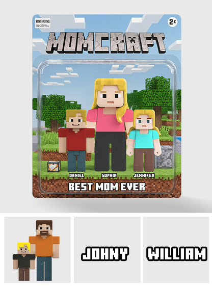 Dadcraft/ MomCraft, Gift For Game Dad/ Mom - Personalized Block World Custom Shaped Acrylic Plaque