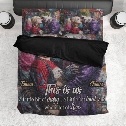 This Is Us - Crazy Couple - Personalized Bedding Set
