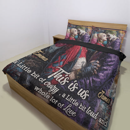 This Is Us - Crazy Couple - Personalized Bedding Set