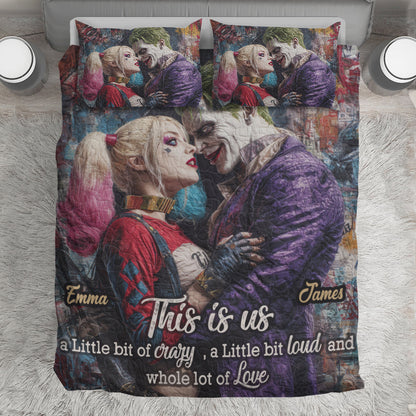 This Is Us - Crazy Couple - Personalized Bedding Set