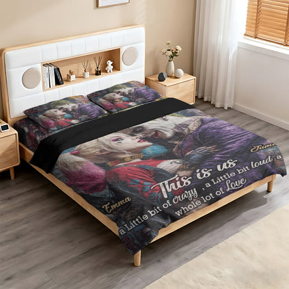 This Is Us - Crazy Couple - Personalized Bedding Set