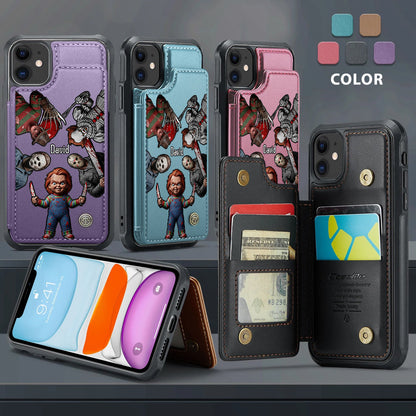 Horrors Characters - Personalized Horror Character Wallet Phone Case
