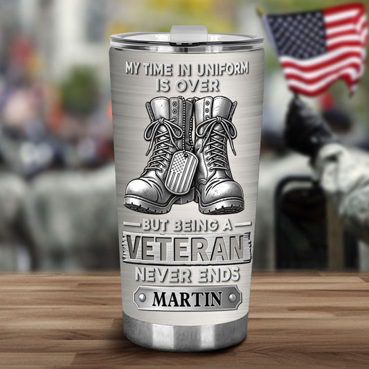 Proud Veteran - Personalized Veteran Tumbler