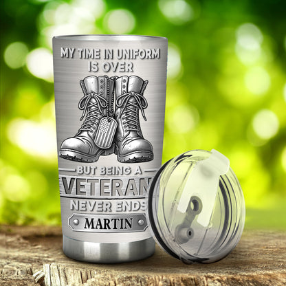 Proud Veteran - Personalized Veteran Tumbler