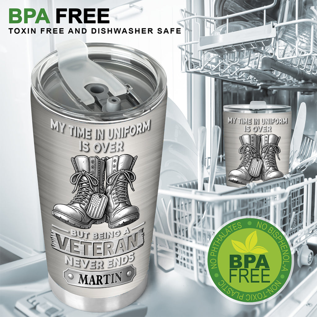Proud Veteran - Personalized Veteran Tumbler
