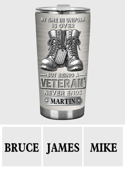 Proud Veteran - Personalized Veteran Tumbler