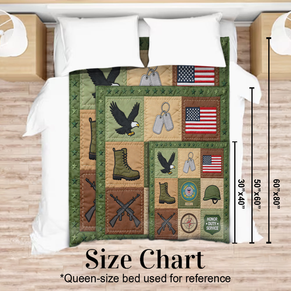 250 Years Of Honor - Personalized Veteran Blanket