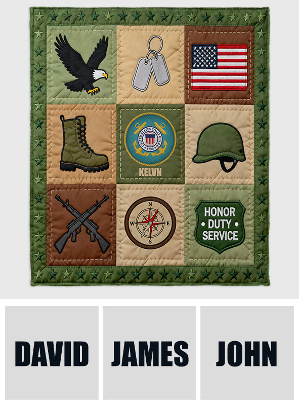 250 Years Of Honor - Personalized Veteran Blanket