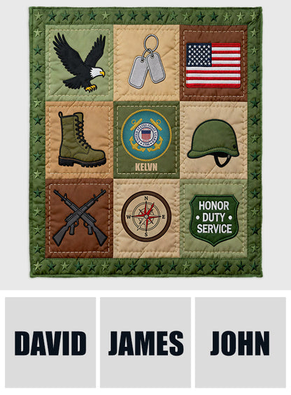 250 Years Of Honor - Personalized Veteran Blanket