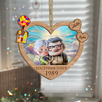 Together Since - Personalized Mouse 2 Layered Window Hanging Suncatcher