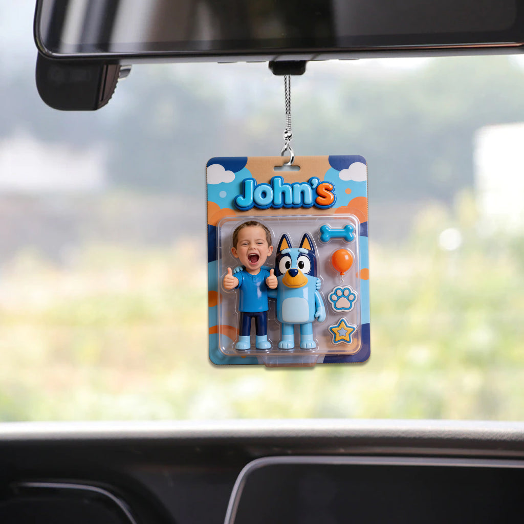 Blue Dog, Best Gift for Kids - Personalized Blue Dog Car Ornament