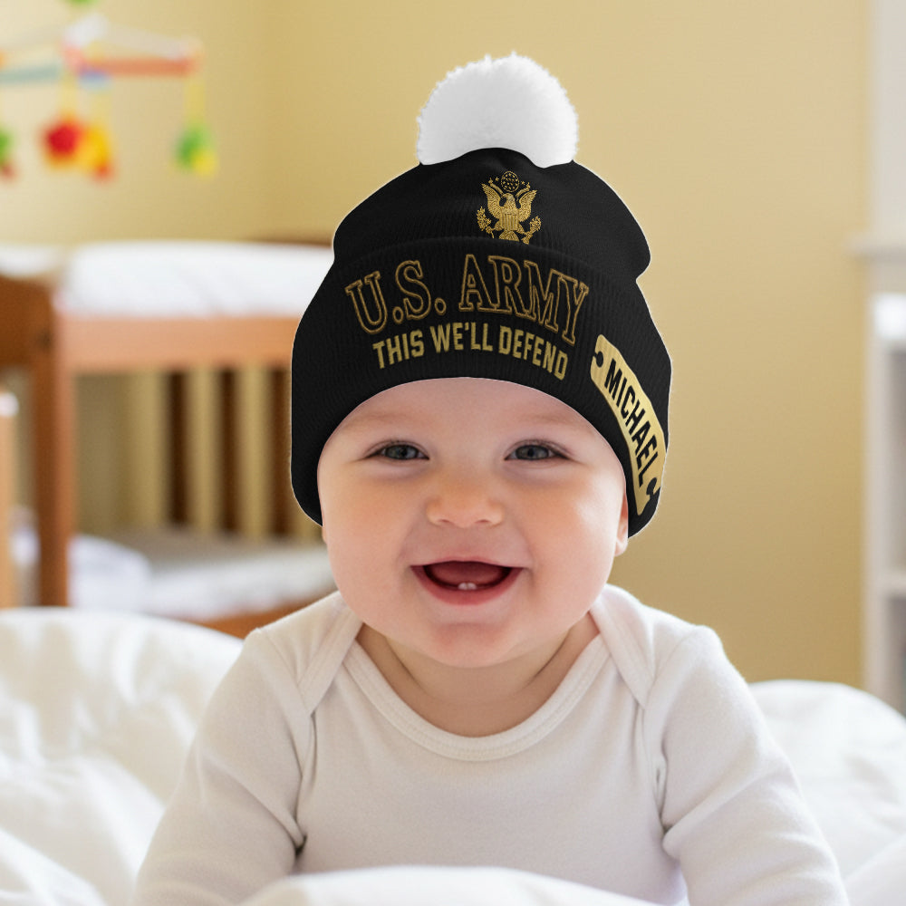 This We'll Defend - Personalized Veteran Beanie Hat