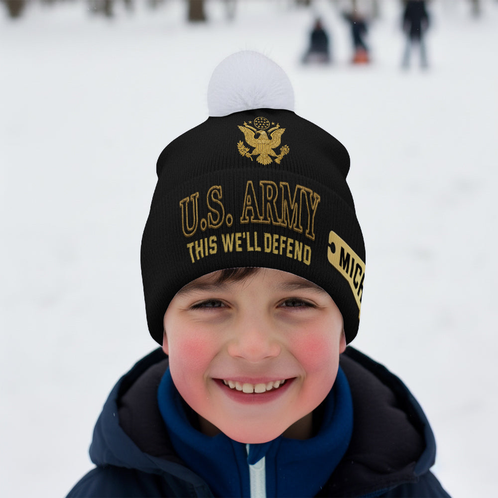 This We'll Defend - Personalized Veteran Beanie Hat